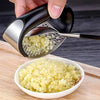 Stainless steel garlic vegetable hand press