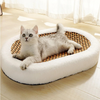 Cat Scratch Lounge - Plush cat bed with scratchable surface